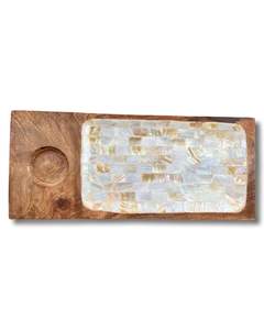 ถาดเสิร์ฟช็อกโกแลตไม้กระถินเทศสำหรับเดือนรอมฎอนและวันอีด ประดับด้วยลายอักษรวิจิตรฝังมุก สำหรับเสิร์ฟขนมหวานในงานจัดเลี้ยง - Product Image 2