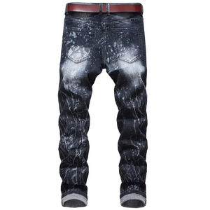 NOUVEAU Vente en gros Jeans en jean pour hommes Très respirant Vêtements de rue décontractés Jeans en jean à poche latérale pour hommes - Product Image 4