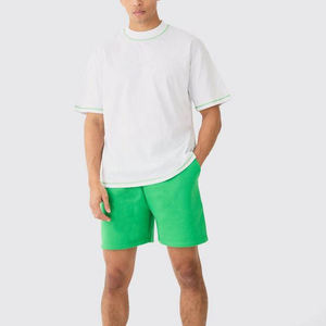 T-shirt personnalisé Short de survêtement T-shirt surdimensionné pour hommes T-shirts en coton 100% Ensemble t-shirt et short pour hommes - Product Image 1