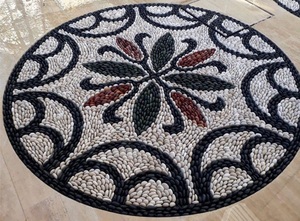 Installation gratuite de mosaïque extérieure en pierre Art Pebble Mosaic Stone pour l'aménagement paysager européen - Product Image 2