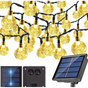 Lampe solaire Garlande 20 LED 5M, lampe de jardin pour balcon, lumière circulaire - Product Image 1