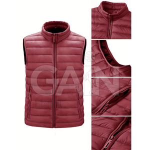 Servicios OEM alta calidad 2025 logotipo personalizado hombres chaleco acolchado nuevo diseño hombres chaleco acolchado para uso en invierno - Product Image 1