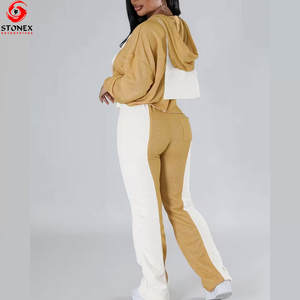 Conjunto Deportivo de Dos Piezas para Mujer, de Alta Calidad, con Capucha, Corte Regular, 100% Algodón, Ligero, para Correr y Hacer Ejercicio - Product Image 2