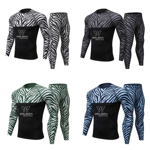 Men's <b>Animal</b> Print Mid Waist Compression Set Sportswear Quick Dry Fabric for Gym Training <b>Running</b> Fitness Workout Activities - Product Image 3