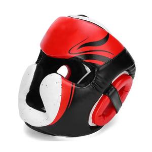 Profesional hecho Karate Muay-Thai Adulto Head-Protection Kickboxing Diseño de logotipo personalizado Transpirable OEM-Service Head Guards - Product Image 3
