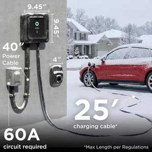 Nouvelle borne de recharge pour véhicules électriques de niveau 2, 48 ampères, câblée, 240 V, station de recharge pour véhicules électriques J1772, 11,5 kW - Product Image 4