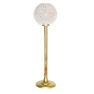 Petit bougeoir en cristal sphérique en métal fait à la main pour décorations de mariage - Product Image 5