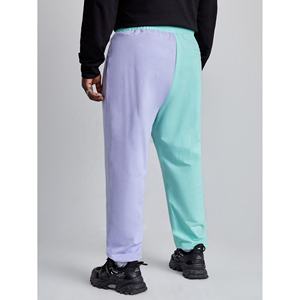 Chicever — pantalon de jogging multicolore grande taille pour hommes, survêtement à deux tons brodés et patch pour hommes, avec cordon de serrage - Product Image 2