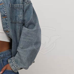 Chaqueta vaquera unisex de alta calidad con diseño personalizado, ropa de invierno informal, chaqueta vaquera unisex - Product Image 6