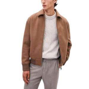 Chaqueta de béisbol con logotipo personalizado al por mayor y chaquetas universitarias de lana con forro acolchado de algodón para hombre - Product Image 5