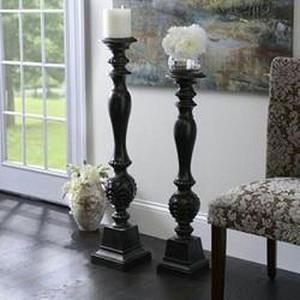 Wholesale Custom Large <b>Empty</b> Handmade Rectangle Candle Stand Matte Embossed Bamboo and Cement for Home Decoration Christmas - Product Image 4