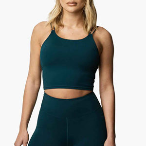 Soutien-gorge de sport de haute qualité, haut de sport, couleur unie, débardeur de yoga pour la salle de sport, avec soutien-gorge, tendance, soutien-gorge de sport personnalisé par sublimation - Product Image 1