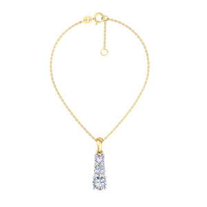 Collar de Mujer de Oro Amarillo de 9K con Diamante Blanco Cultivado en Laboratorio de Alta Calidad, 1.8 Quilates, Claridad EF, Certificado IGI, para Fiesta de Compromiso - Product Image 1