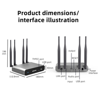 Système de présentation sans fil WiFi 6 4K, kit BYOM, émetteur et récepteur RK3566 à 9 écrans partagés, Plug & Play pour salle de conférence