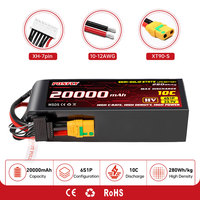 Аккумуляторная батарея PONFLY 6S 23.7V 20Ah 20000mAh 280Wh/kg LiHV полутвердотельная литий-ионная для мультироторных дронов, БПЛА с фиксированным крылом и VTOL