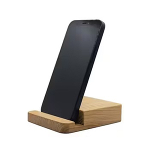 Trending design <b>crafted</b> brass inlay work wood mobile stand Mobile stand for desk Natural wooden cell phone - Product Image 6