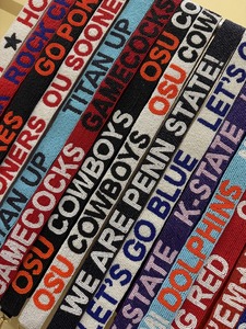 Gig Em Aggies Beaded Embroidery Bag <b>Strap</b> Maroon White Game Day Purse Belt Handmade Seed Bead Wide <b>Crossbody</b> Replacement Handle - Product Image 2