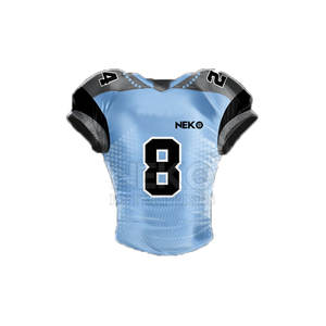 Conjuntos de manga corta transpirables de uniforme de fútbol americano hecho a medida de alta calidad superventas - Product Image 3