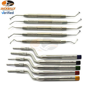 Kit de chirurgie implantaire dentaire en acier inoxydable de qualité supérieure avec applicateur de membrane champignon, porte-graft osseux et instruments de lifting du sinus - Product Image 1