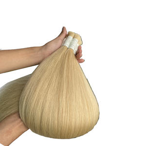 Extensiones de cabello humano Remy de doble estiramiento, mechones de pelo virgen ruso 613, venta al por mayor - Product Image 1