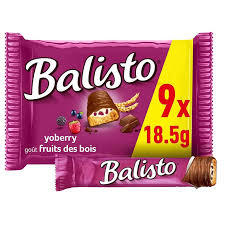 Balisto <b>Chocolate</b> Bar Yoberry Fruits des Bois Pasty Snack Bulk Packaging 8 x 18.5 g - Product Image 3