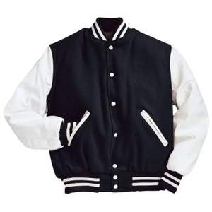 Blouson baseball universitaire unisexe manches longues Street Wear col à capuche fermeture éclair chenille broderie polyester design vierge - Product Image 6
