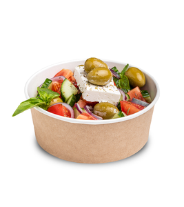 Bol alimentaire rond en papier kraft de qualité supérieure, 750 ml, empilable, hermétique, résistant à la graisse, pour produits chauds et froids, logo personnalisé - Product Image 1