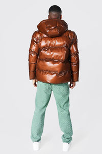 2025 chaquetas acolchadas de alta calidad de diseñador pesado con capucha invierno burbuja de talla grande Chaqueta brillante personalizada para hombre chaqueta acolchada para hombre - Product Image 3