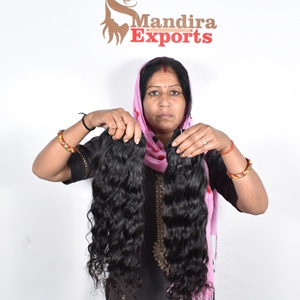 Extensions de cheveux indiens noirs vierges à cuticule alignée 100% tissage ondulé naturel du temple vietnamien fabriqué par des humains - Product Image 4