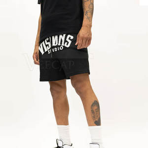 Pantalones Cortos Casuales de Diseño Sólido y Elegante para Hombre, Fabricante OEM, Logotipo Personalizado, Impresión Puff, Cintura Elástica, Personalizados para Exteriores - Product Image 4