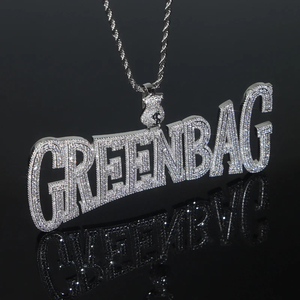 Hip Hop Bling Rapper Style 925 Sterling <b>Silver</b> Round Cut Leb Grown Custom Name Letter Necklace Diamond <b>Pendants</b> <b>For</b> <b>Men</b> - Product Image 1