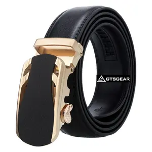 BL137 automatic buckle open edge two-layer cowhide belt, business casual men's trendy belt manufacturer wholesale