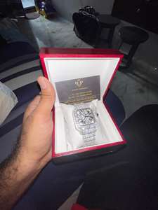 VVS Moissanite or blanc diamant rond brillant pour hommes Gifting Hip Hop Collection montre suisse - Product Image 2