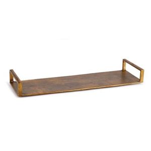 Plateau carré décoratif en métal doré, finition en laiton martelé, organisateur de bijoux, plateau de service rectangulaire pour table basse, décoration d'intérieur - Product Image 5