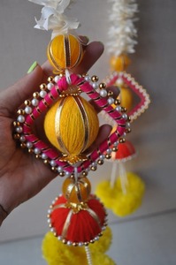 Lot de 2 Tentures Temple Décor Hindou Puja Cadeau Henné Fête Bollywood Fête Fleur Artificielle Diwali Décor Extérieur Tentures - Product Image 2