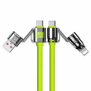 Cavo di Ricarica Rapida XXD 240W 4-in-1 con Display Digitale LED, Stile Mecha in Lega di Zinco, Cavo Dati PD3.1 per MacBook iPhone 15 16 - Product Image 1