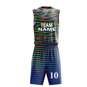 Maillot de basket-ball personnalisable et pas cher, 100% polyester, réversible, respirant, ensemble d'uniformes d'entraînement, printemps, grande taille - Product Image 4
