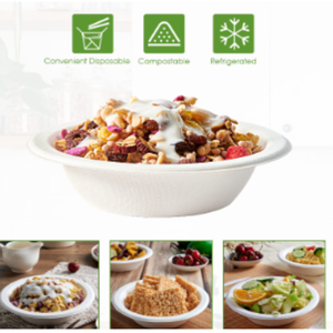 Cuencos redondos desechables a prueba de fugas de 16oz, Material de bagazo de caña de azúcar para sopas, ensaladas, fideos para comidas para llevar - Product Image 3