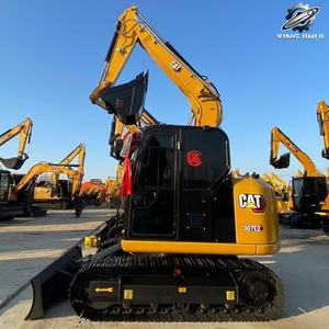 Mini-excavatrice d'occasion CAT307E2, 7 tonnes, godet de 0,33 m³, marque japonaise d'origine, petite excavatrice sur chenilles pour travaux de construction, faible nombre d'heures, certifiée CE - Product Image 2