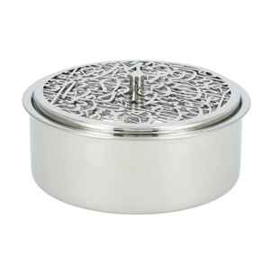 Casserole de serveur en acier inoxydable du Moyen-Orient avec base en bois pour buffet de fête, mariage et hôtel - Product Image 5