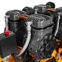 Compresseur d'air à piston silencieux sans huile 2980W 8 bars 0,27m³/min avec réservoir 50L 220V Pompe à air portable pour peinture au pistolet/réparation automobile/décoration
