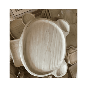 Plateau en bois de forme ronde classique, matériau : pin massif ; utilisation : transport de boissons et décoration ; origine : source artisanale vietnamienne - Product Image 2