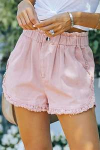 Pantalones cortos ligeros para mujer, pantalones cortos holgados con estilo con cintura elástica y cordón para la máxima comodidad, pantalones cortos para mujer - Product Image 2