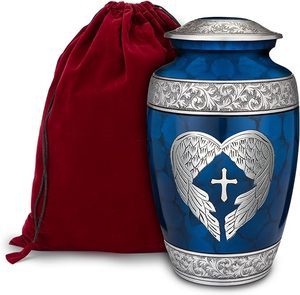 Ángeles adultos de aluminio Abrazar urnas para cenizas humanas Urnas decorativas Urna de cremación - Product Image 1