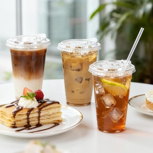 Gobelets jetables biodégradables sans BPA, étanches, en PET/PLA pour fêtes, mariages, camping, événements, écologiques, mariage, camping - Product Image 1