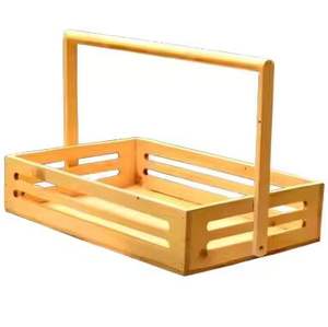 Diseño moderno Muebles para el hogar Caja de mano de madera La mejor calidad Pequeña cesta de boutique de madera para cerveza Precios bajos increíbles - Product Image 6