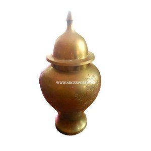 Pot à gingembre et vase de conception unique et élégante en métal de qualité supérieure, revêtement en poudre de couleur orange, fabriqué en Inde, à un prix impressionnant - Product Image 4