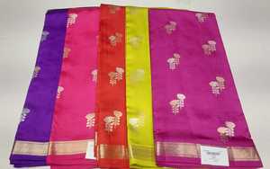 Saree traditionnel indien en soie pure 100% avec un travail Zari riche Vêtements ethniques parfaits pour les festivals et les occasions spéciales d'Inde - Product Image 5
