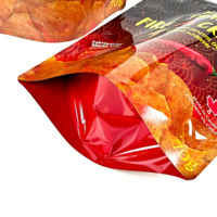 Sachet personnalisé en PE à fond plat pour aliments pour bébés, pop-corn, croustilles, emballage alimentaire