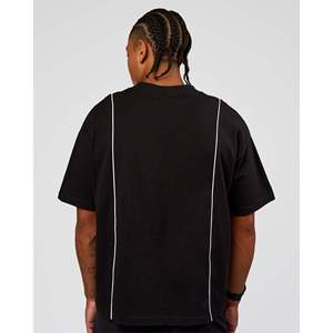 เสื้อยืดโอเวอร์ไซส์ทรงใหญ่พิเศษ Axis Heavyweight สีดำ-ขาว 240 GSM คอกลมสูง พิมพ์ลายซิลค์สกรีน - Product Image 6